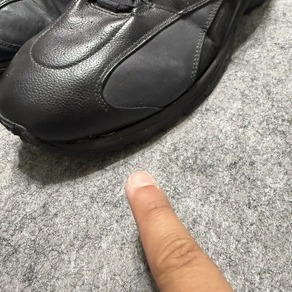 Vtg Reebok MLB Authentic Collection Black Leather Turf Shoes Men Size 16 RB409